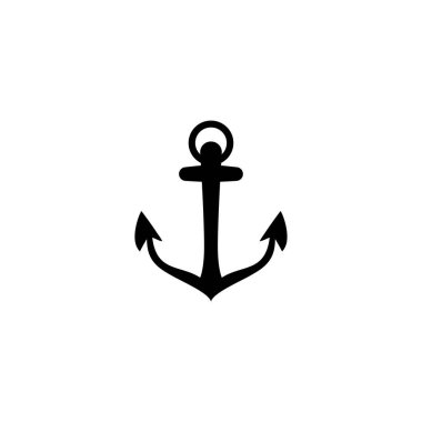 Çapa vektör simgesi logosu Denizcilik deniz teknesi çizimi 