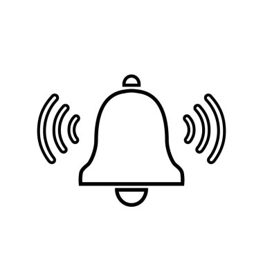 Çan doğrusal simgesi. Vektör illüstrasyonu