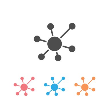 İş Ağı vektörü simgesini beyaza ayarla