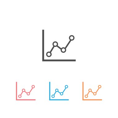 Çizelge simgesi beyaza ayarlandı. Vektör