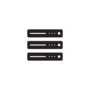 Bilgisayar Sunucusu Simge Vektör Çizimi