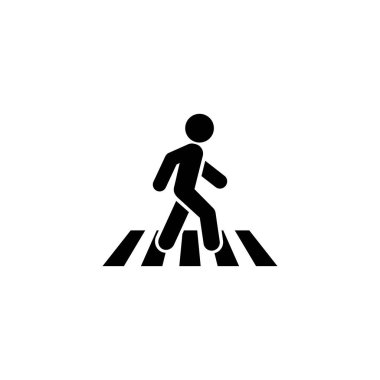 Crosswalk icon symbol logo template. Vector clipart