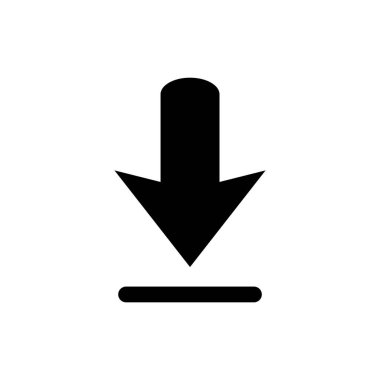 Beyaz arka plan üzerinde simgesini indirin. Vektör simge İndiriyor