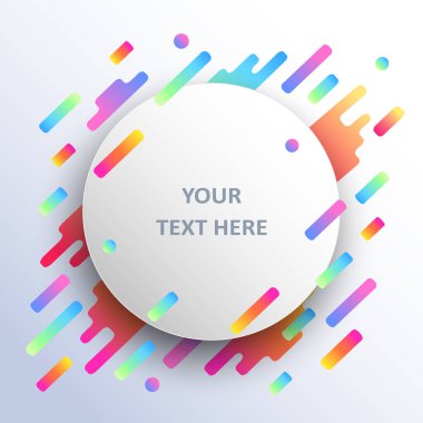 Reklam için soyut renkli şablon. Vektör illüstrasyonu