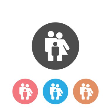 Aile Simgesi Set Vektörü. dizayn