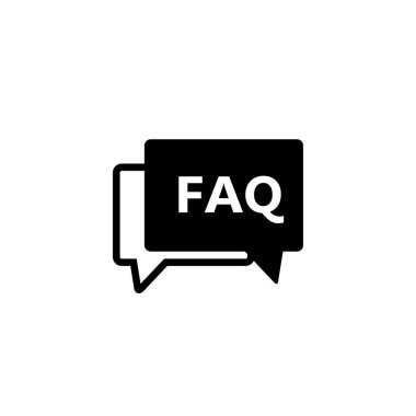 Faq simge vektör illüstrasyonu
