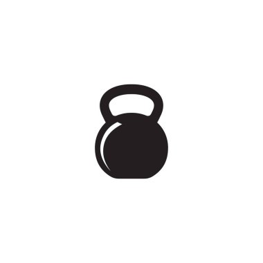 Kettlebell vektör simgesi beyaz üzerine