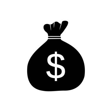 Para çantası ikonu. vektör illüstrasyonu