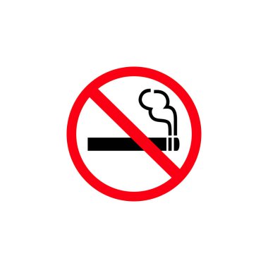 Sigara içilmiyor. Vektör illüstrasyonu