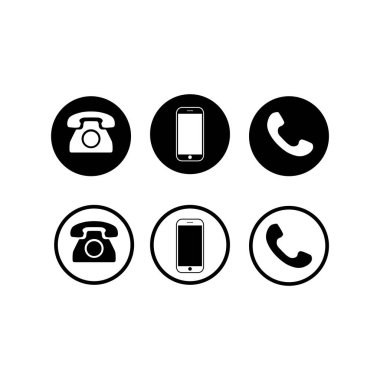 Telefon simgesi vektörü. Simgeyi ara. Cep telefonu akıllı cihaz cihazı. telefon simgesi