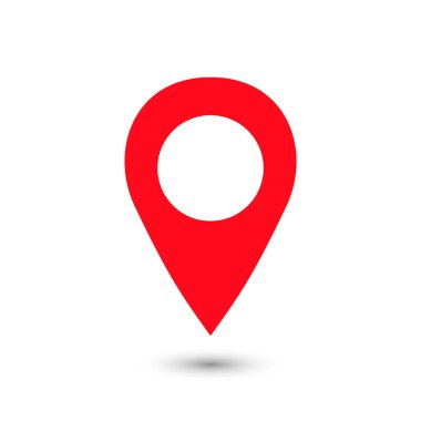 Pin simgesi vektörü. Konum simgesi. Harita işaretleyici simgesi