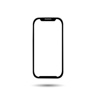 Beyaz üzerine akıllı telefon simgesi. vektör