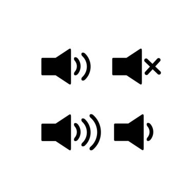 Hoparlör simgesi ayarlandı. Cilt simgesi. Hoparlör simgesi vektörü