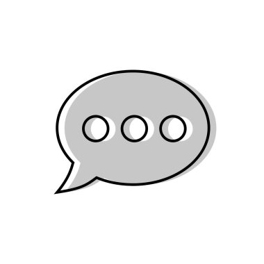 Konuşma balonu ikonu. vektör illüstrasyonu