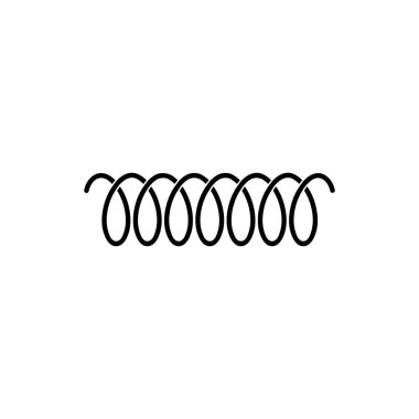 Girdap çizgisi veya kıvrık kablo deseninin spiral yay vektör logosu simgesi