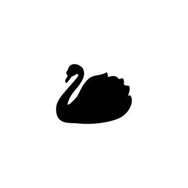 Kuğu logosu ve sembol vektör çizimi 