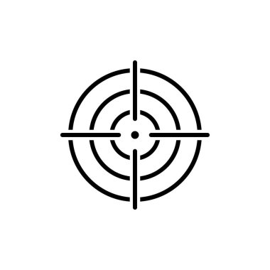 Beyaz arkaplanda hedef simge vektörü