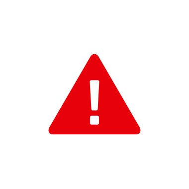 Uyarı, ünlem işaretli dur işareti simgesi - vektör