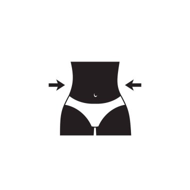 Beyaz üzerine kilo verme ikonu. Vektör