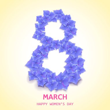 Çerçeve çiçekleri olan kadınlar. 8 Mart davetiye kartı. Vektör illüstrasyonu