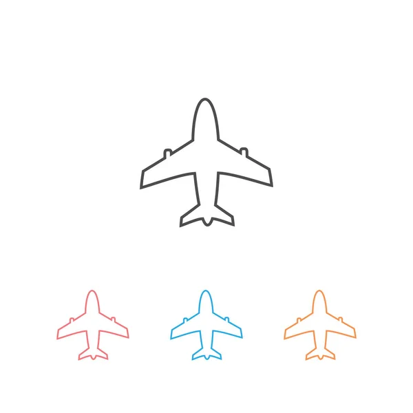 Flugzeug Symbol Set Vektor Illustration Design Logo Vorlage — Stockvektor