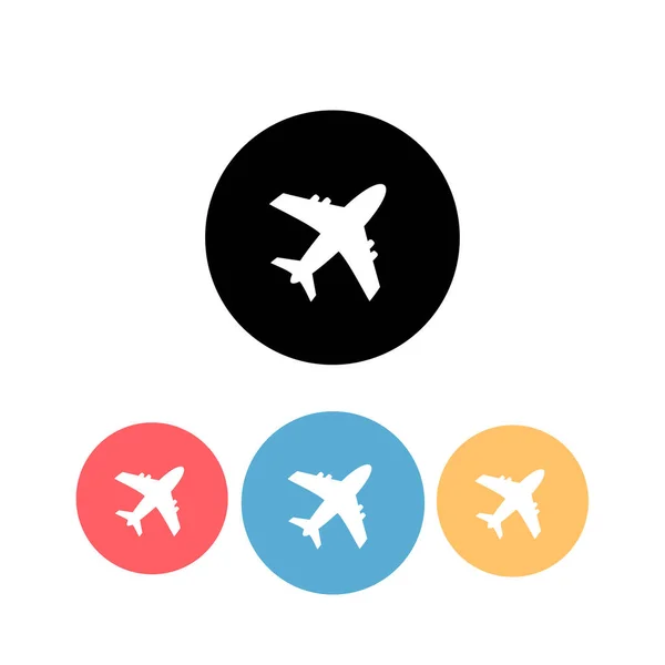 Flugzeug Symbole Setzen Vektor Illustration Design Logo Template Reisehintergrund Mit — Stockvektor