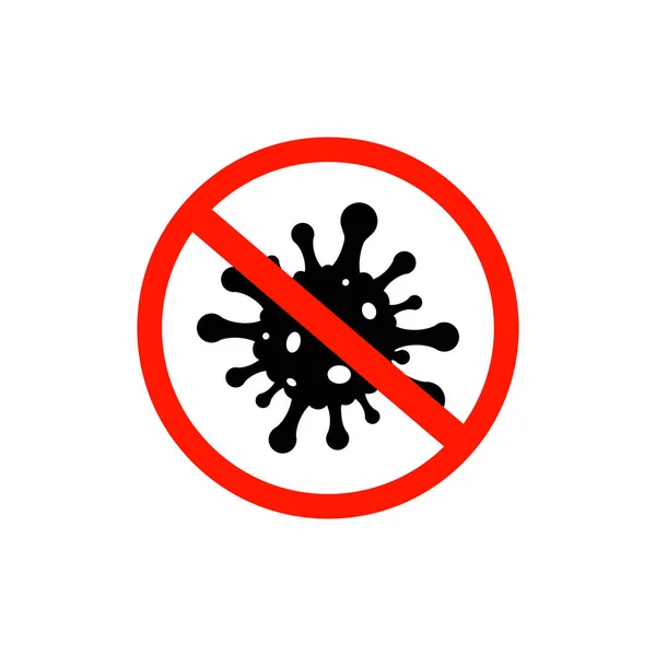 Antibakteriell Kein Bakterienzeichen Vektorsymbol — Stockvektor