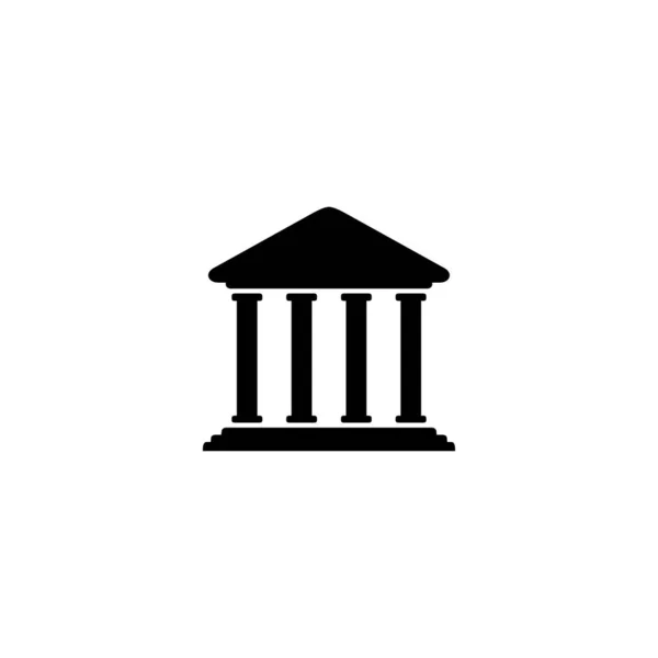 Simbolo Icona Della Banca Sfondo Bianco Vettore — Vettoriale Stock
