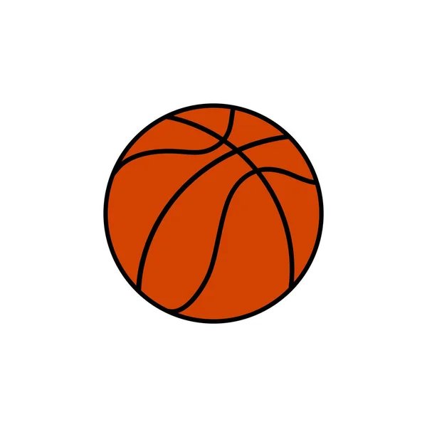Icono Baloncesto Vector Ilustración — Vector de stock
