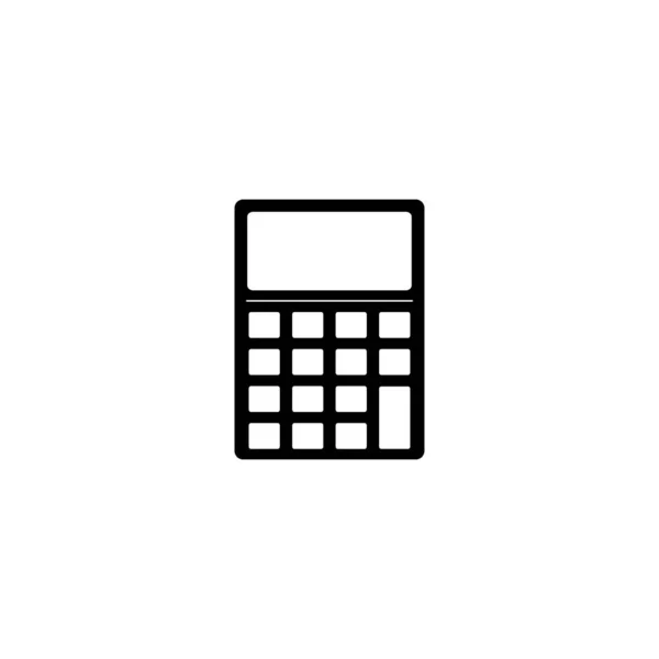 Calcolatrice Silhouette Business Icon Vector Illustrazione — Vettoriale Stock