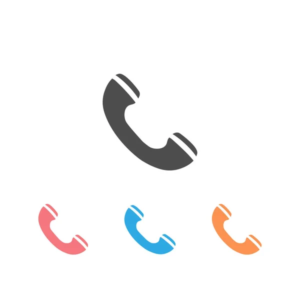 Appelle Téléphone Sonnant Icône Signe Ensemble Symbole Vecteur — Image vectorielle