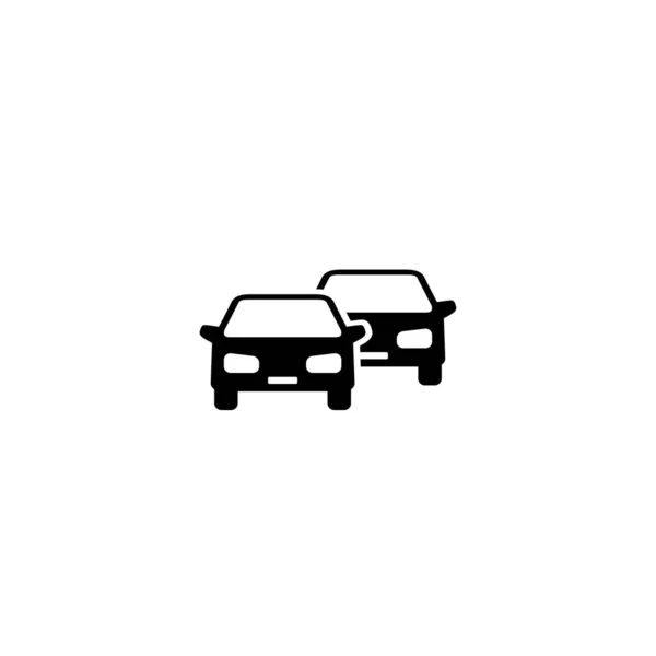 Ikona Wektora Samochodów Białym — Wektor stockowy