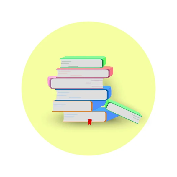 Ícone Livros Desenhos Animados Símbolo Sinal Isolado Para Aplicativo Web — Vetor de Stock