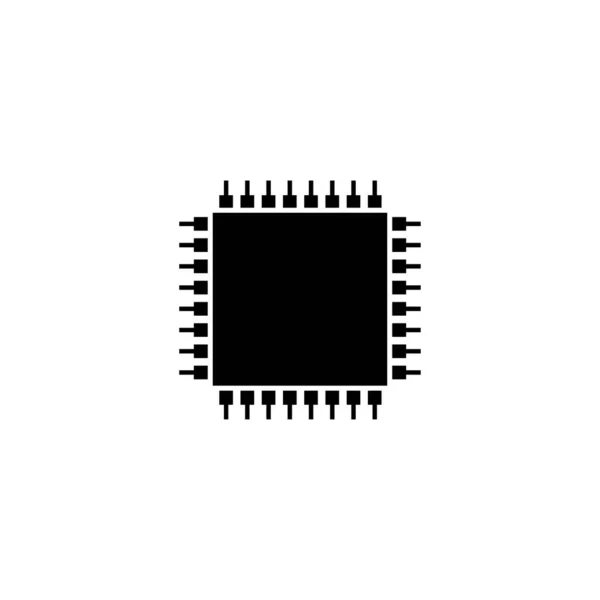 Illustrazione Vettoriale Icona Chip Del Computer — Vettoriale Stock