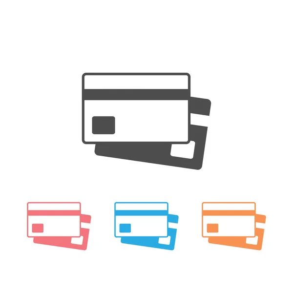 Kreditkarten Icon Set Vektor — Stockvektor