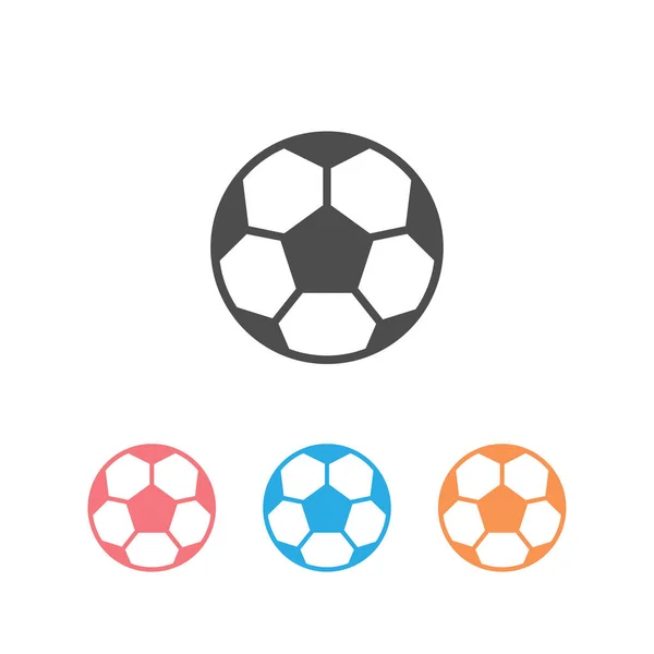 足球设置图标孤立在白色上 — 图库矢量图片