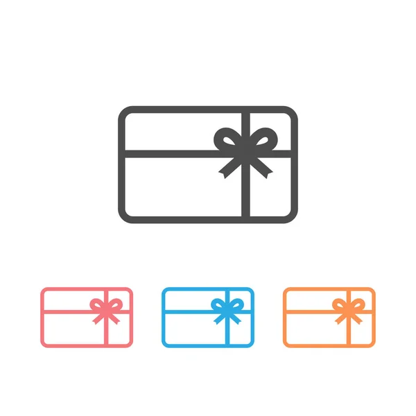 Gift Card Icon Set Vector — Stock Vector