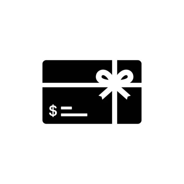 Κάρτα Δώρου Σύμβολο Εικονίδιο Διάνυσμα Λευκό Φόντο — Διανυσματικό Αρχείο