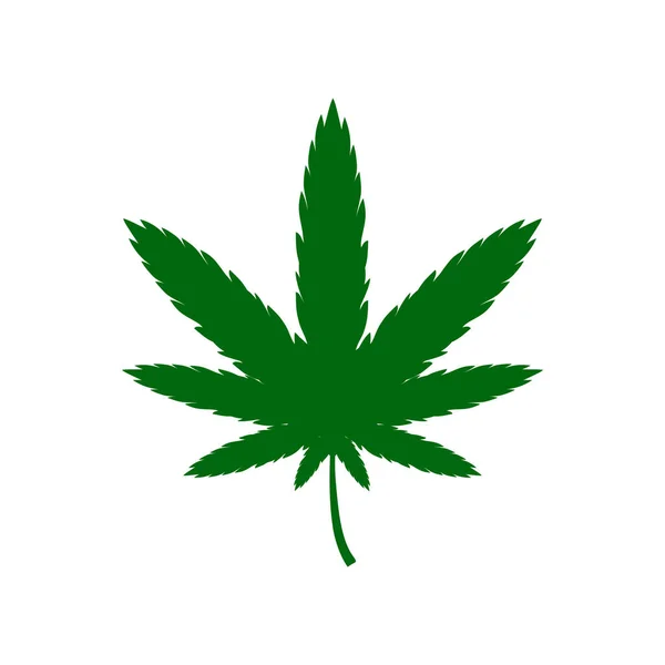 Ícone Verde Marijuana Ilustração Vetorial — Vetor de Stock