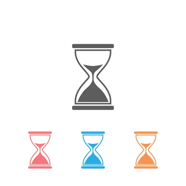 Illustration Hourglass Icon Set White Background Vector — Stock Vector