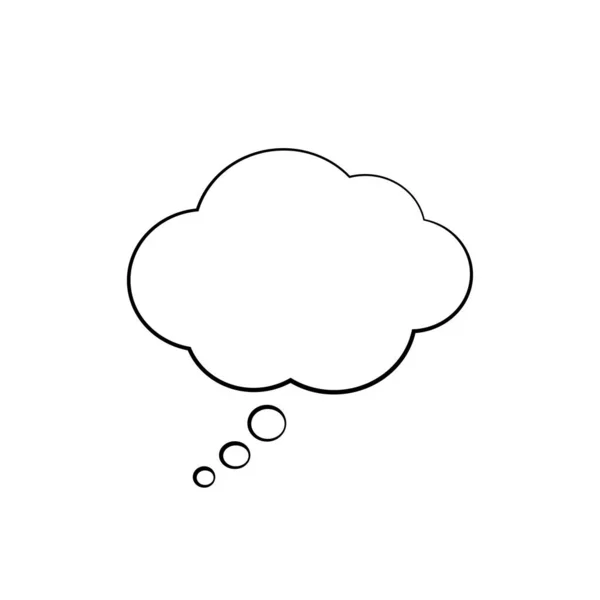 Nube Pensamientos Aislada Ilustración Vectorial — Archivo Imágenes Vectoriales