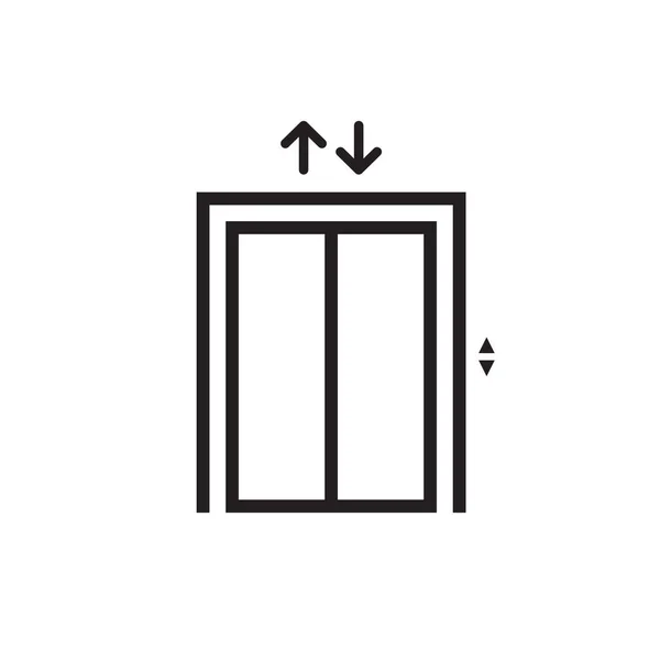 Значок Вектора Лифта Белом Вектор — стоковый вектор