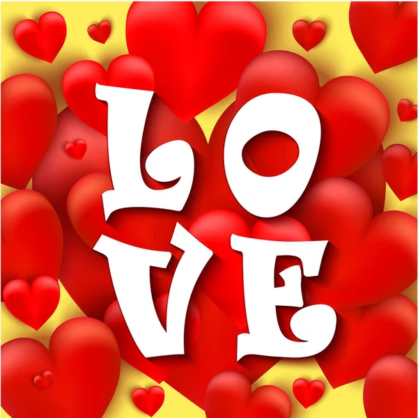 Love Happy Valentines Day Card Вектор — стоковый вектор