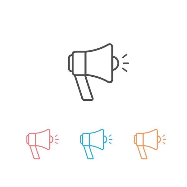 Ikona Megafonu Nastavena Ikona Megaphone Single Icon Graphic Design Vektorová — Stockový vektor