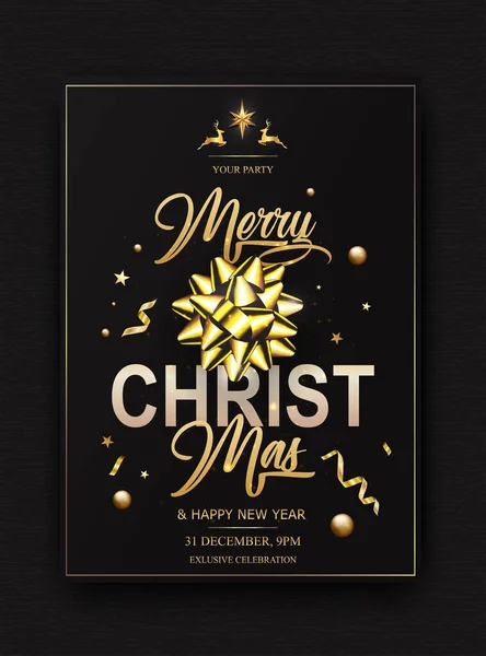 Καλά Χριστούγεννα Χειμώνα Διακοπές Πρότυπο Σχεδιασμού Ευχετήριων Καρτών Αφίσα Πάρτι — Διανυσματικό Αρχείο