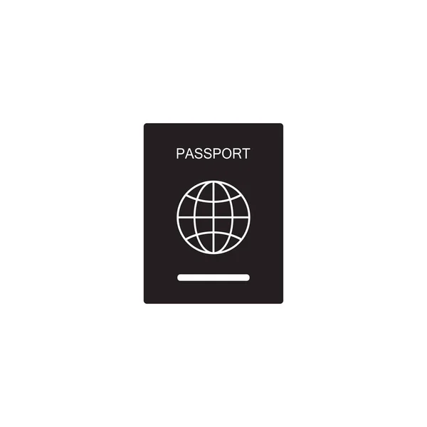 Paspoort Ikoon Identificatie Pass Document Illustratie Als Een Eenvoudige Vectorteken — Stockvector