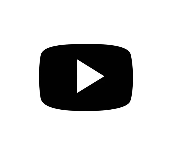 Juega Logo Vector Reproducir Reproductor Vídeo Botón Redes Sociales Youtube — Vector de stock