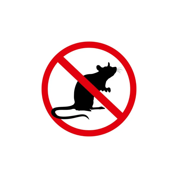 Rat Warning Sign Vector Illustration — Stock Vector