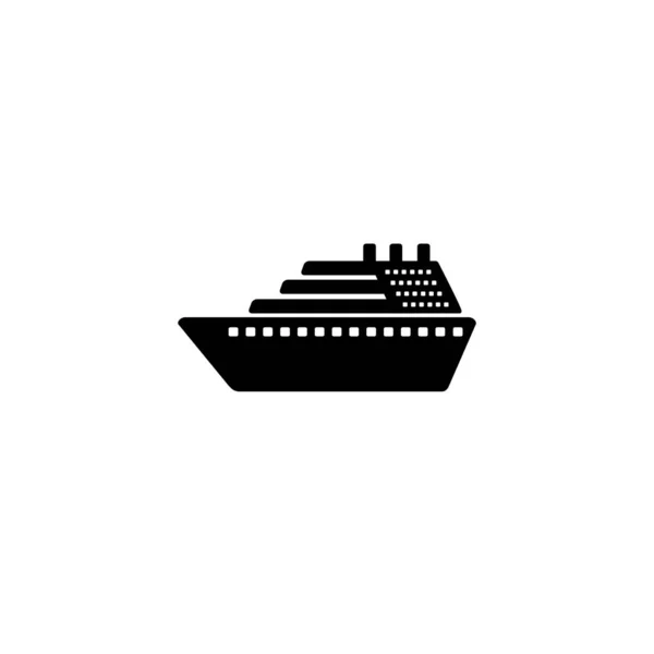 Schip Icoon Vector Cruise Schip Symbool Illustratie — Stockvector