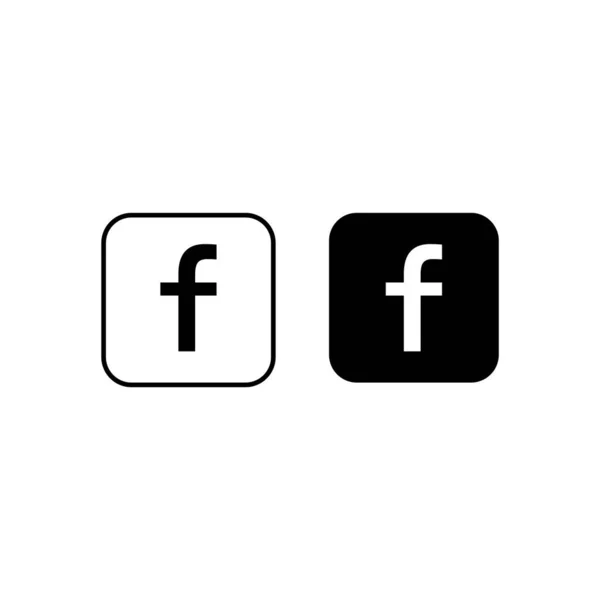 Set Letter Web Icon Social Media Icon Vector — Stock Vector